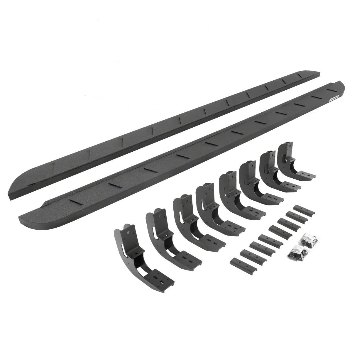 Go Rhino RB10 Slim Running Boards; Protective Bedliner Coating (20-26 Sierra 2500 HD Crew Cab)