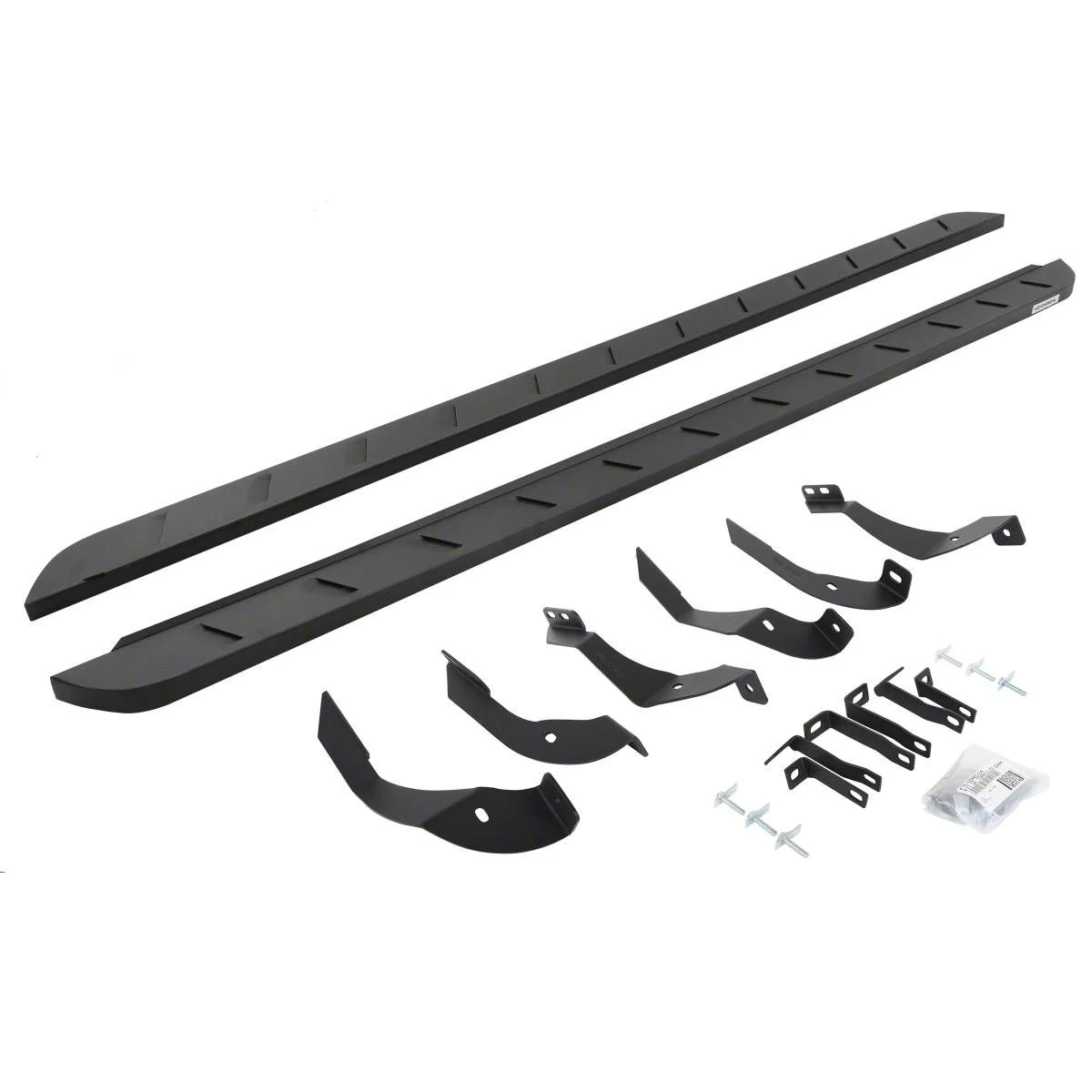 Go Rhino RB10 Slim Running Boards; Textured Black (15-19 6.6L Duramax Sierra 2500 HD Crew Cab)