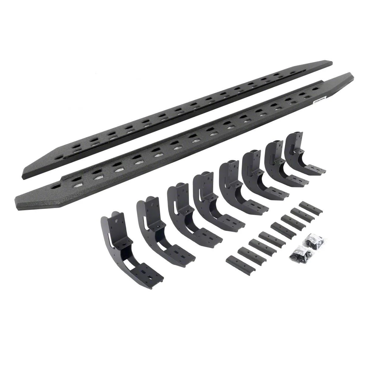Go Rhino RB20 Slim Running Boards; Protective Bedliner Coating (20-26 Sierra 2500 HD Crew Cab)