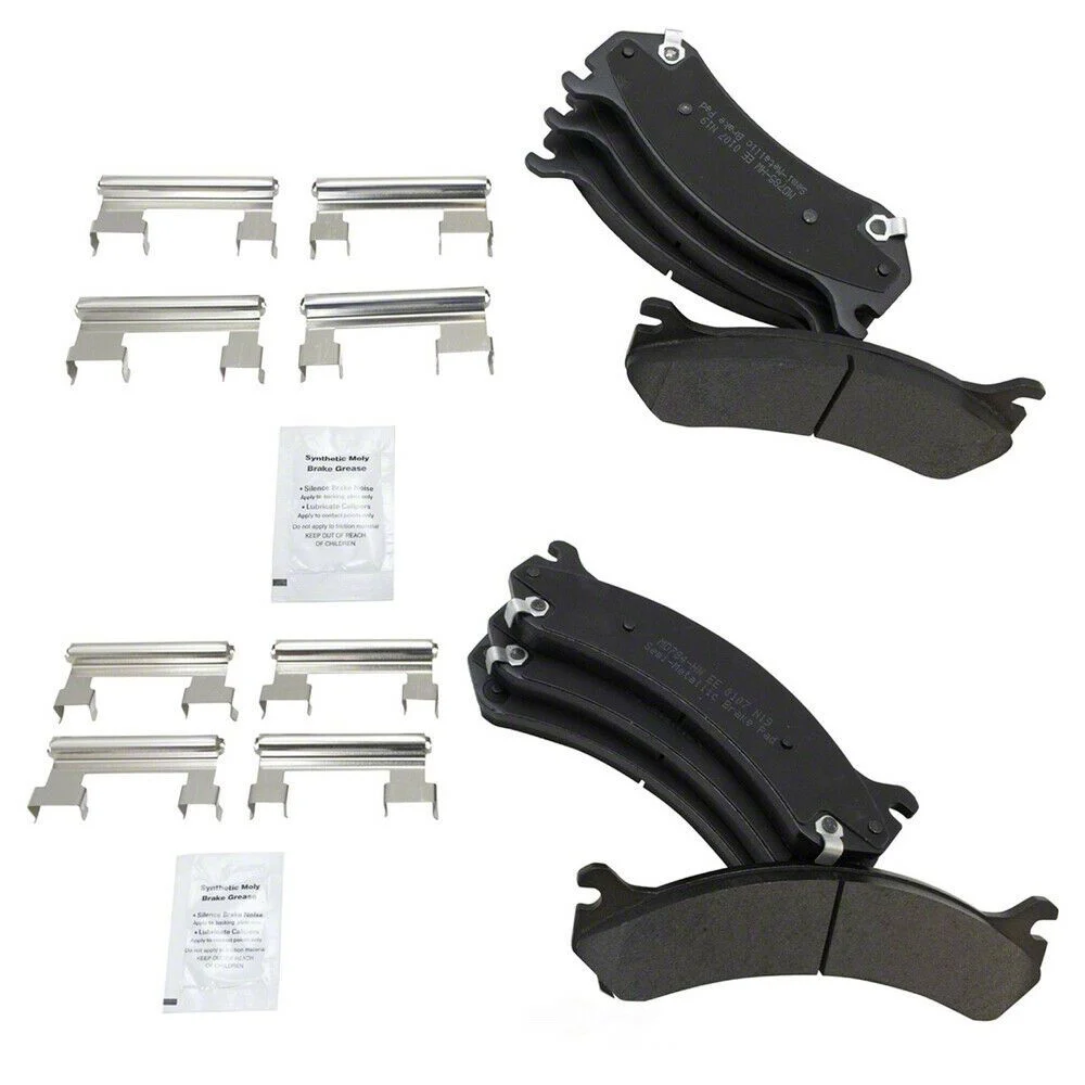 Semi-Metallic Brake Pads; Front and Rear (07-10 Sierra 2500 HD)