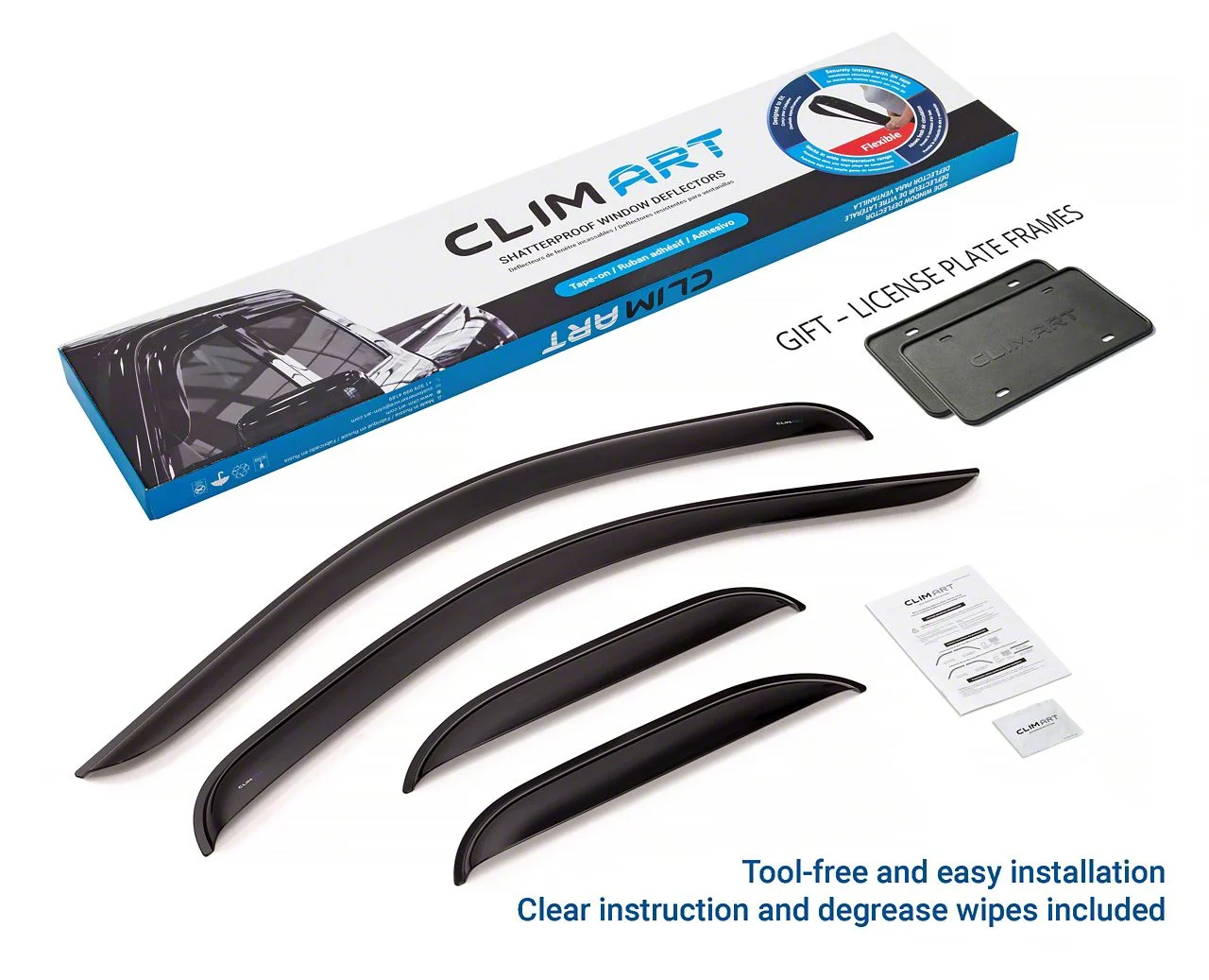 Tape-On Window Deflectors (07-14 Sierra 2500 HD Extended Cab)