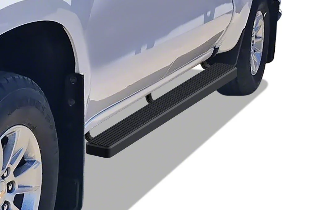 4-Inch iStep Running Boards; Black (20-26 Sierra 3500 HD Double Cab)