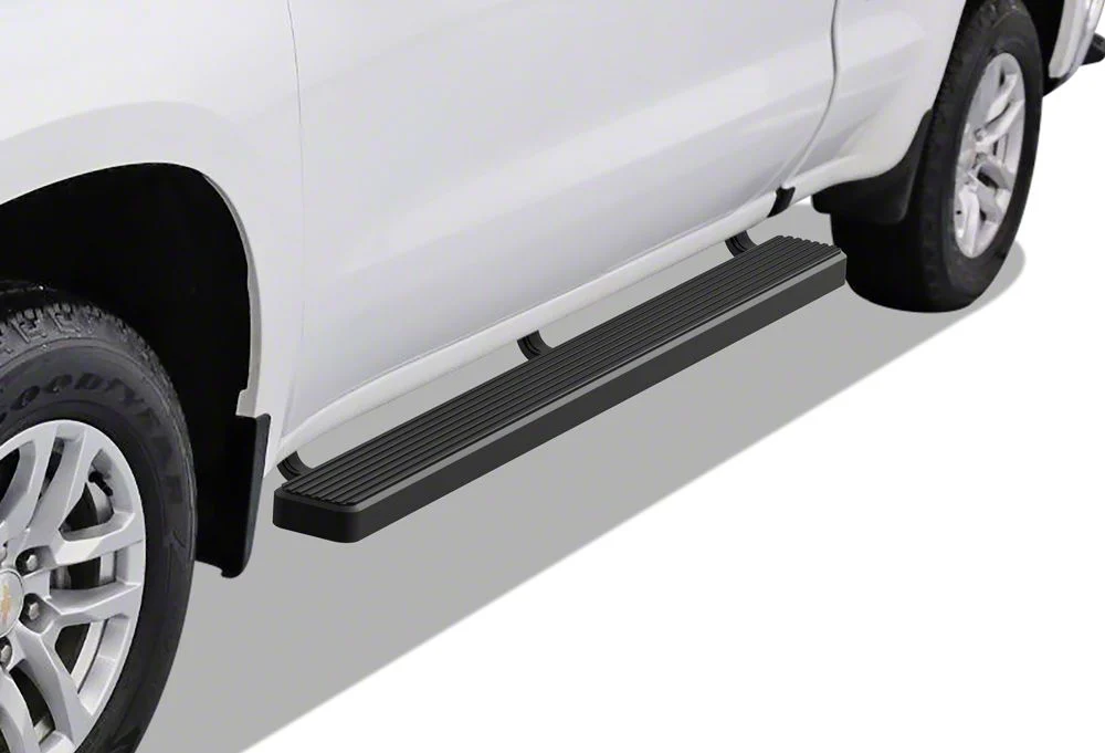 5-Inch iStep Running Boards; Black (20-26 Sierra 3500 HD Double Cab)