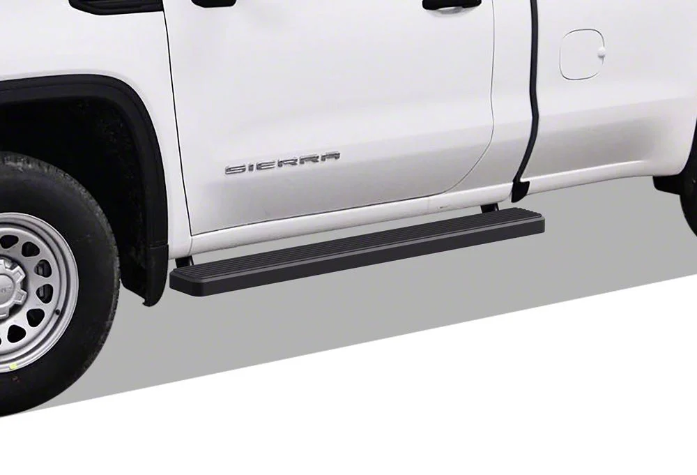 5-Inch iStep Running Boards; Black (20-26 Sierra 3500 HD Regular Cab)