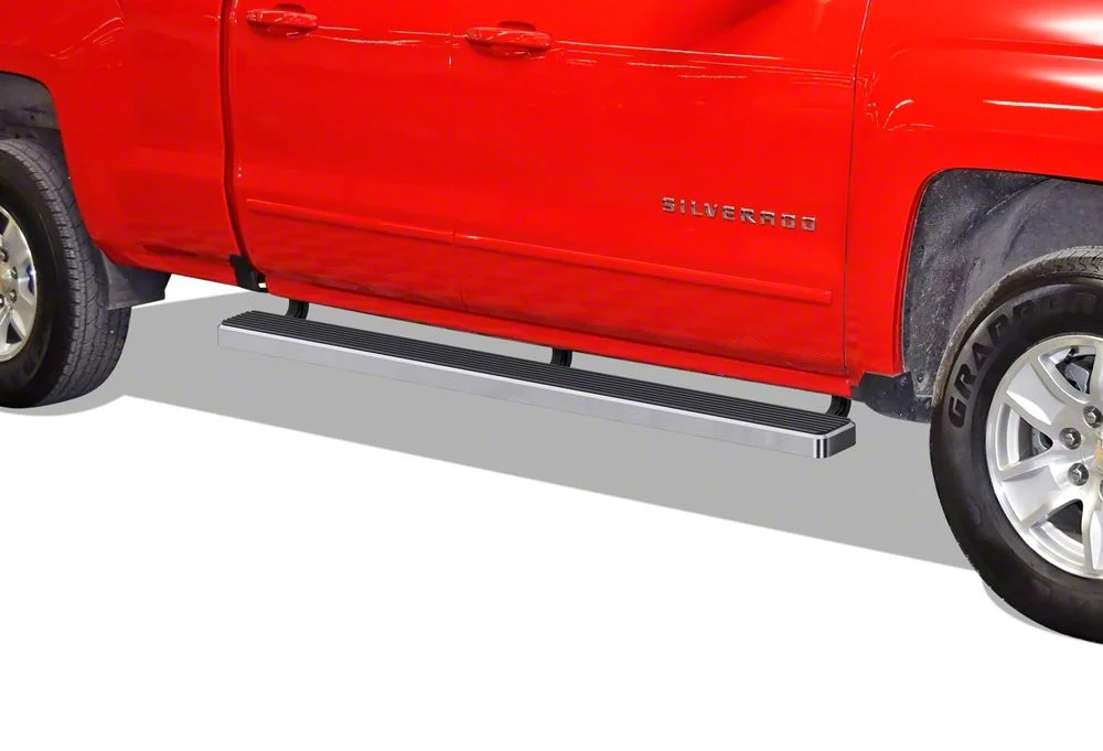 5-Inch iStep Running Boards; Hairline Silver (20-26 Sierra 3500 HD Double Cab)