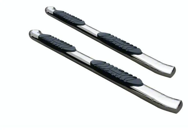 5-Inch Premium Oval Side Step Bars; Stainless Steel (07-19 Sierra 3500 HD Crew Cab)