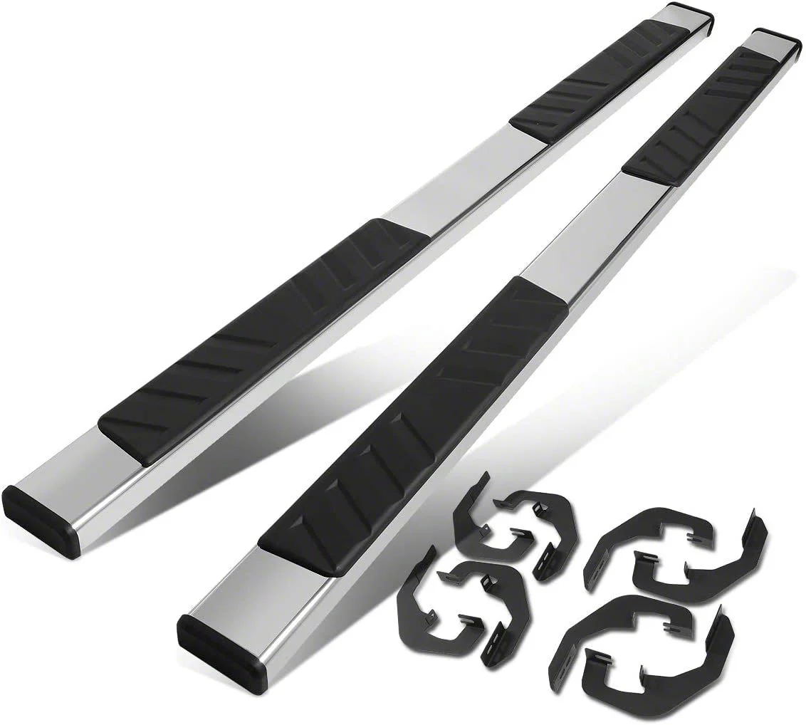 5-Inch Running Boards; Stainless Steel (07-19 Sierra 3500 HD Crew Cab)