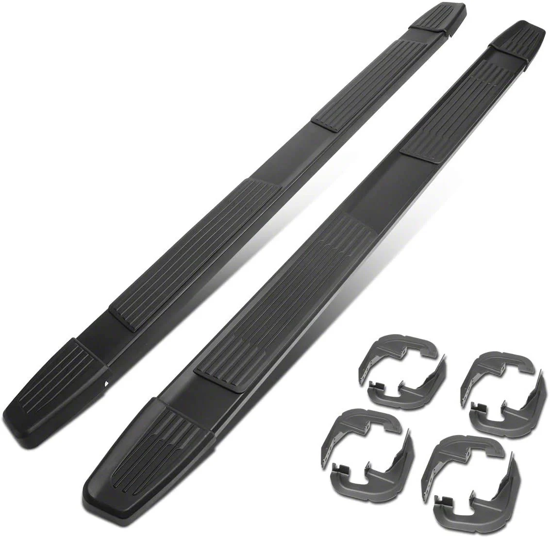 6-Inch Running Boards; Black (07-19 Sierra 3500 HD Crew Cab)