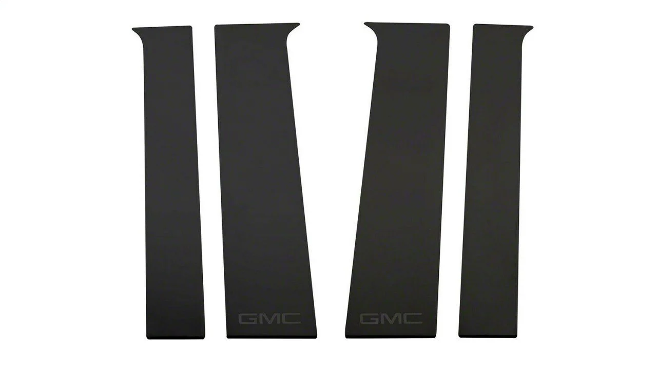 Putco Black Platinum Pillar Posts with GMC Logo (20-26 Sierra 3500 HD Double Cab, Crew Cab)