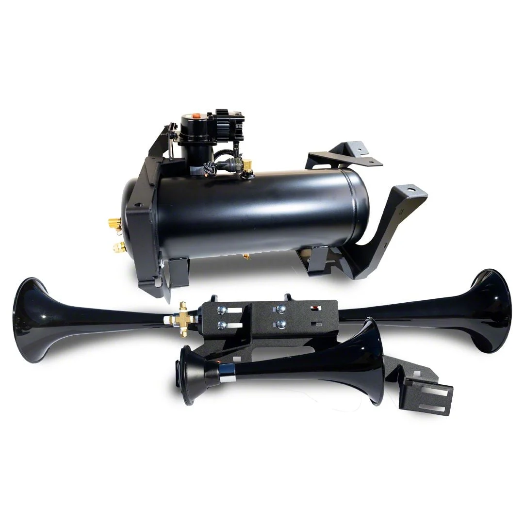 Kleinn Direct Fit Onboard Air System and Model 230 Beast Triple Train Horn (07-19 Sierra 3500 HD Extended/Double Cab, Crew Cab)