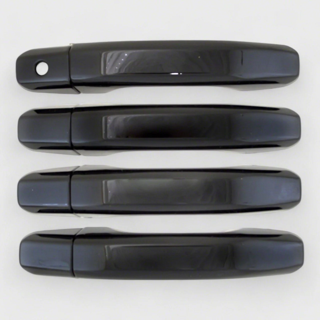 Chrome Delete Door Handle Snap-On Covers; Gloss Black (20-26 Sierra 3500 HD)