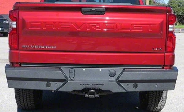 Elevation Rear Bumper; Fine Textured Black (20-26 Sierra 3500 HD)