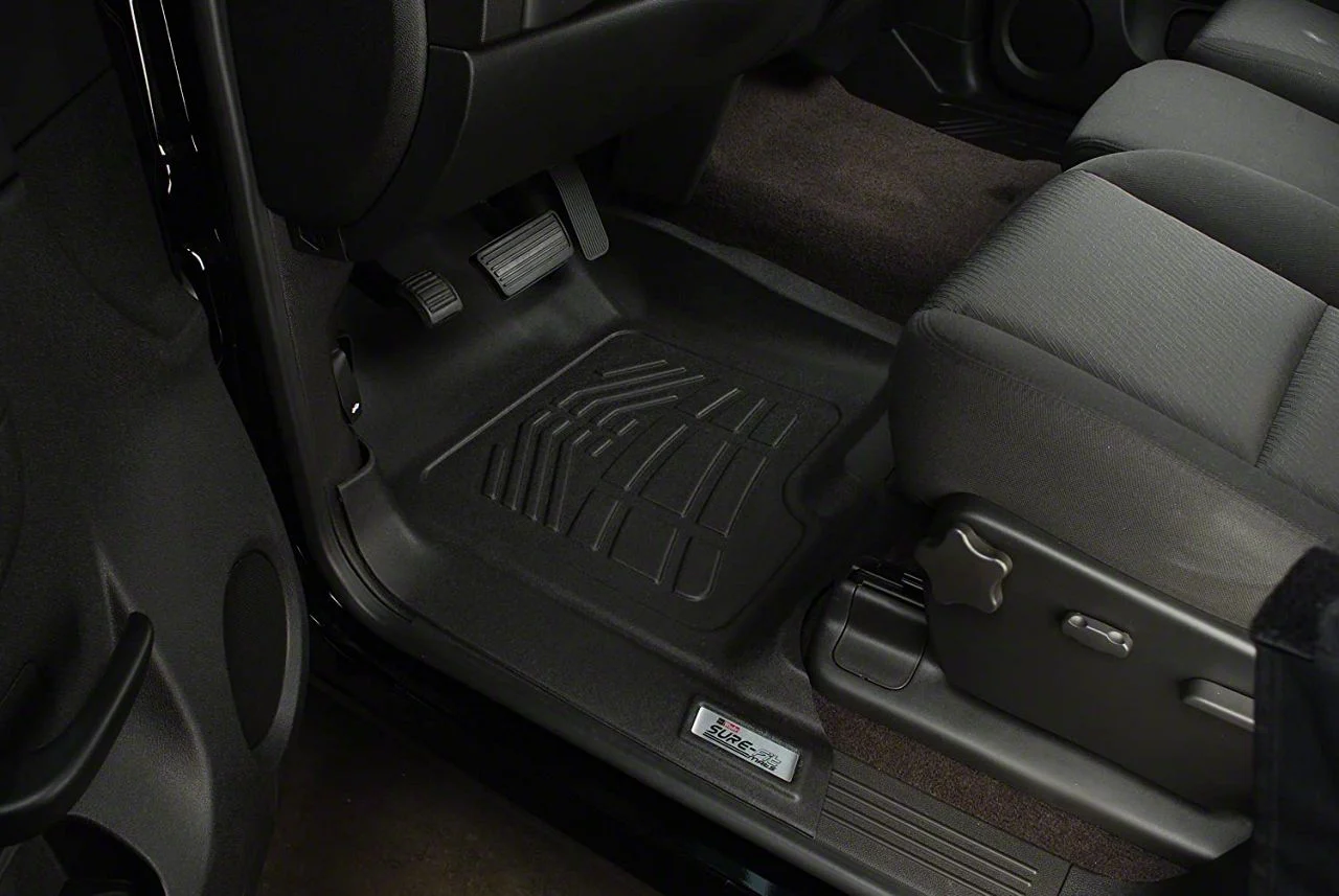 RedRock Sure-Fit Front Floor Liners; Black (07-14 Sierra 3500 HD)