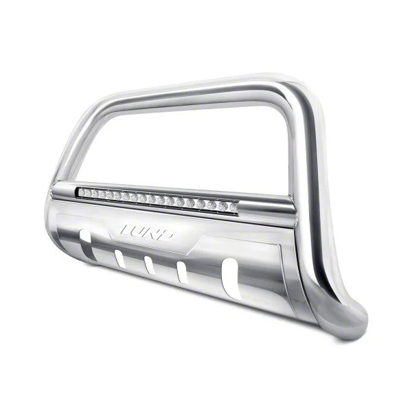 LED Bull Bar; Polished (20-26 Sierra 3500 HD)