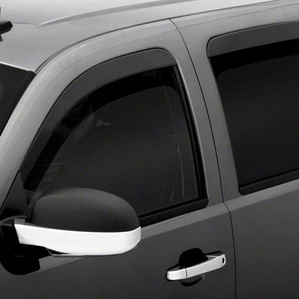 Low Profile Ventvisor Window Deflectors; Front and Rear; Dark Smoke (20-26 Sierra 3500 HD Double Cab)