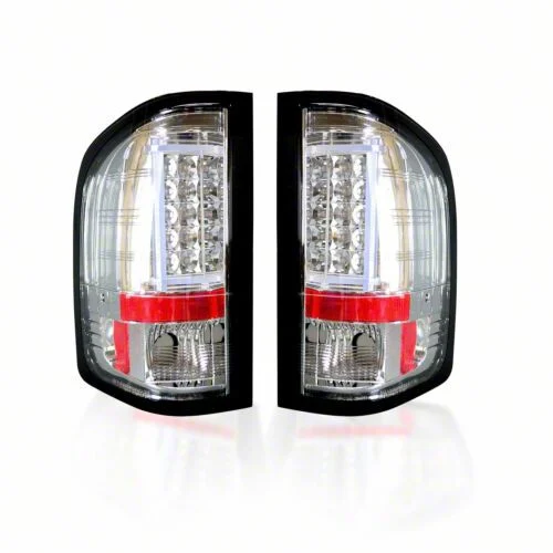 OLED Tail Lights; Chrome Housing; Clear Lens (07-14 Sierra 3500 HD DRW)
