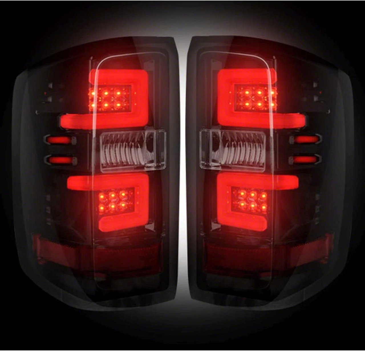 OLED Tail Lights; Chrome Housing; Smoked Lens (15-19 Sierra 3500 DRW w/ Factory LED Tail Lights)