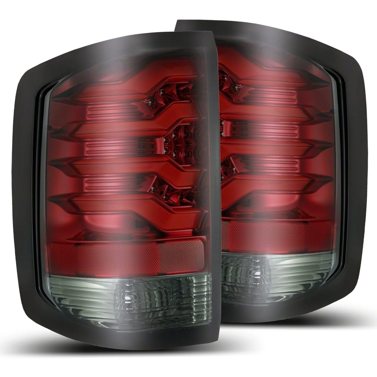 AlphaRex PRO-Series LED Tail Lights; Red Housing; Smoked Lens (15-19 Sierra 3500 HD DRW w/ Factory Halogen Tail Lights)