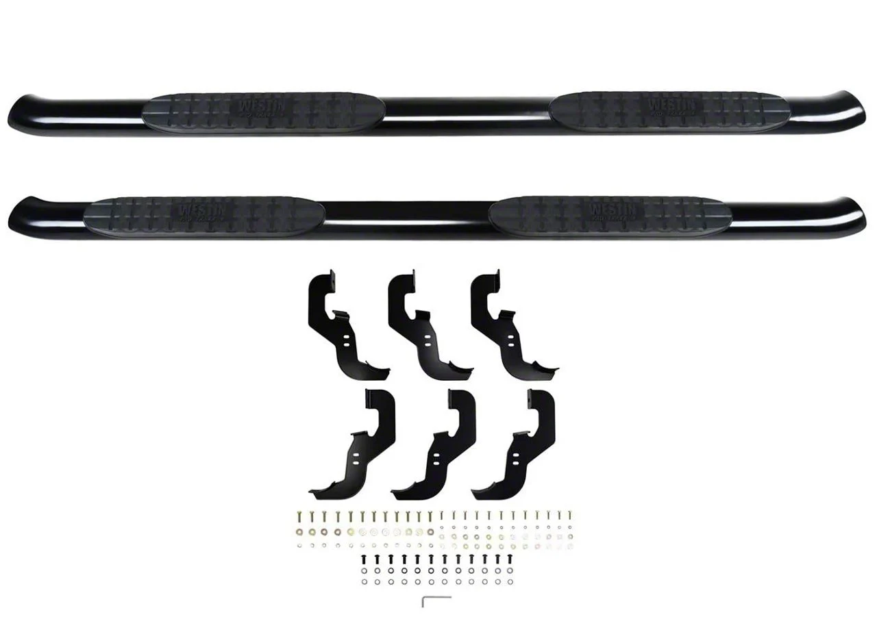 Westin Pro Traxx 4-Inch Oval Side Step Bars; Black (20-26 Sierra 3500 HD Crew Cab)