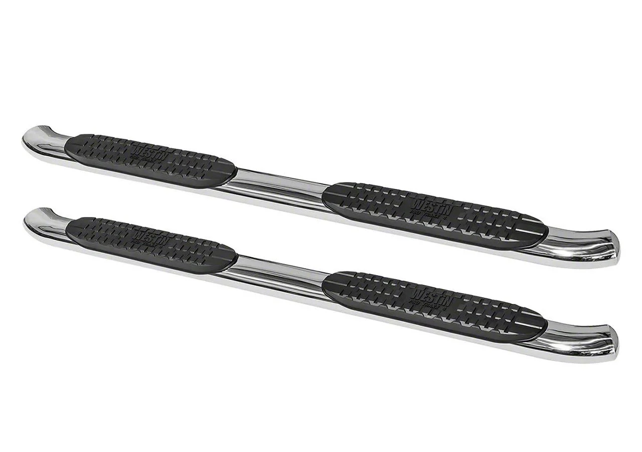 Westin Pro Traxx 4-Inch Oval Side Step Bars; Stainless Steel (15-19 Sierra 3500 HD Regular Cab)