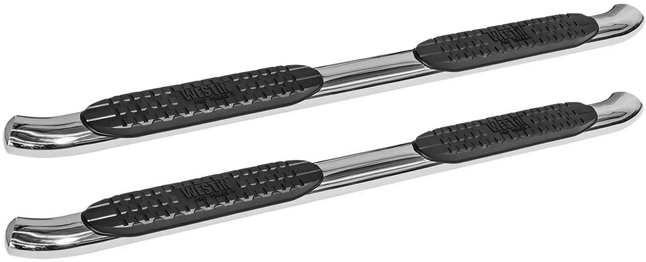 Westin Pro Traxx 4-Inch Oval Side Step Bars; Stainless Steel (15-19 Sierra 3500 HD Double Cab)