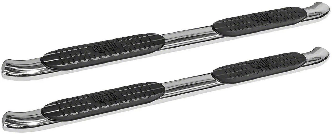Westin Pro Traxx 4-Inch Oval Side Step Bars; Stainless Steel (15-19 Sierra 3500 HD Crew Cab)