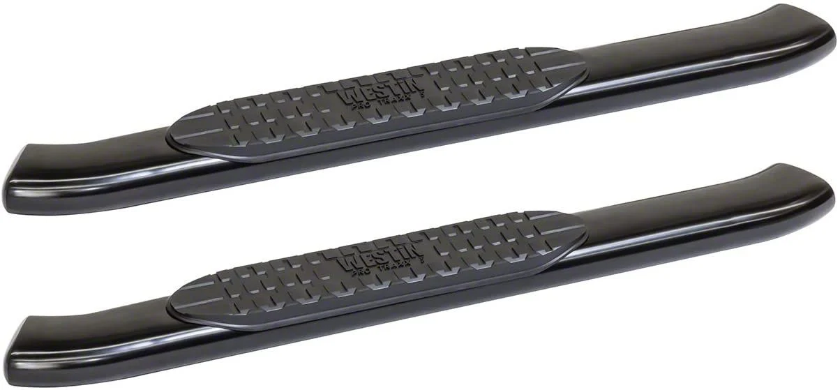 Westin Pro Traxx 5-Inch Oval Side Step Bars; Black (15-19 Sierra 3500 HD Regular Cab)