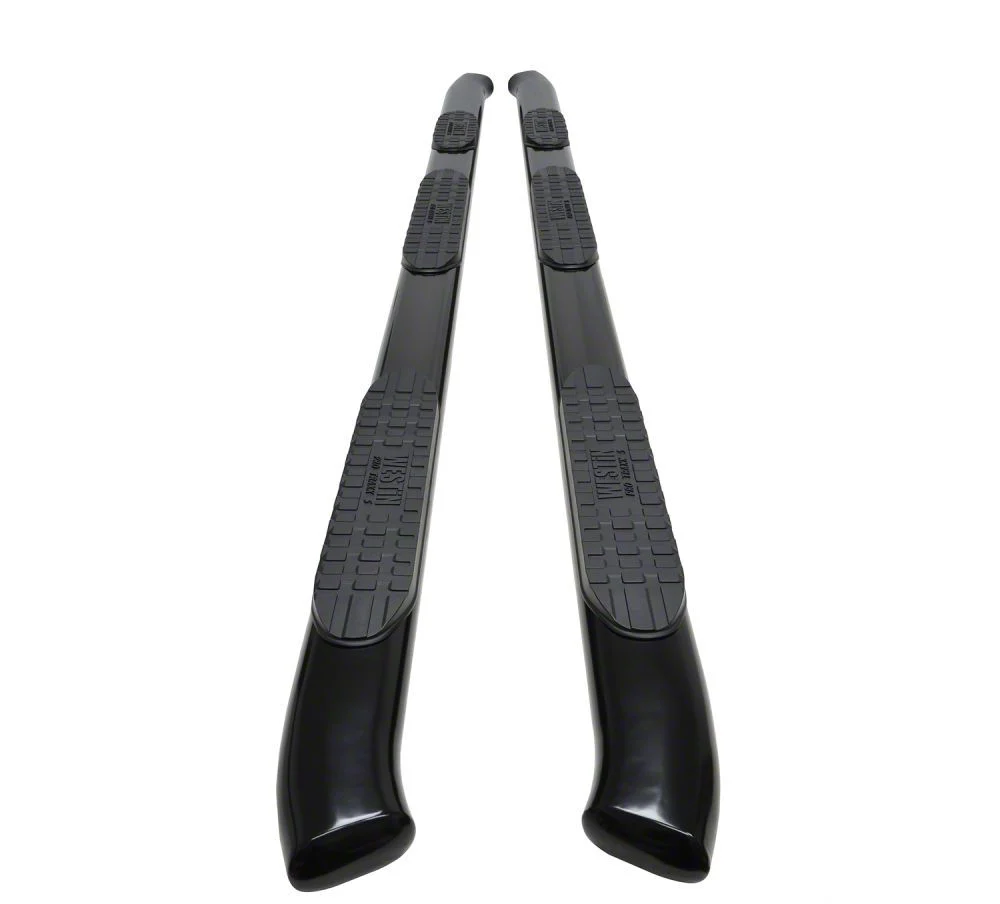 Westin Pro Traxx 5-Inch Wheel-to-Wheel Oval Side Step Bars; Black (20-26 Sierra 3500 HD Double Cab w/ 8-Foot Long Box)
