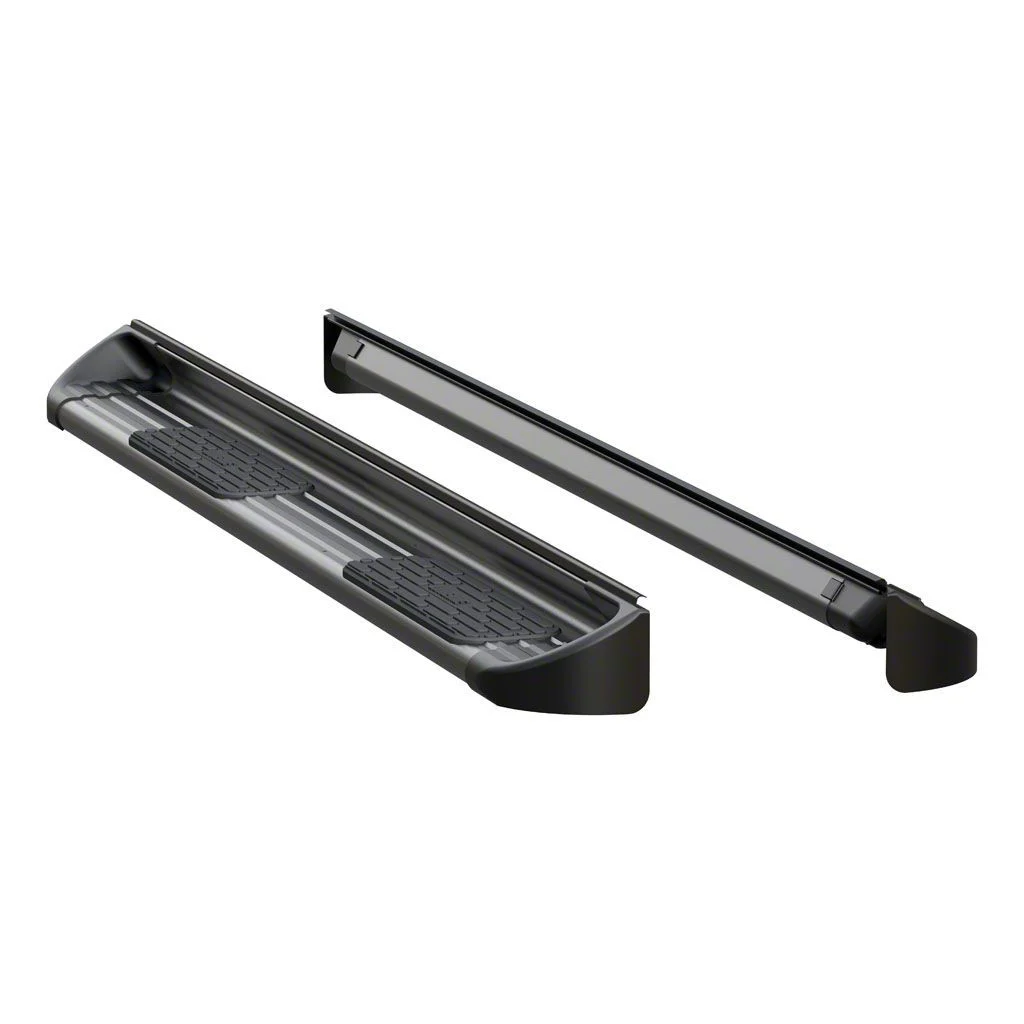 Stainless Side Entry Running Boards without Mounting Brackets; Textured Black (20-26 Sierra 3500 HD Crew Cab)