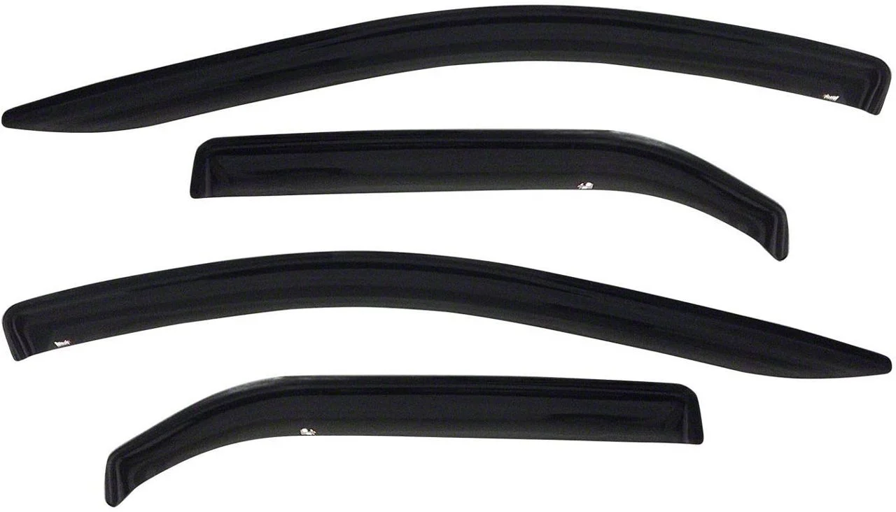 Westin Tape-On Window Deflectors; Front and Rear; Smoke (07-14 Sierra 3500 HD Crew Cab)