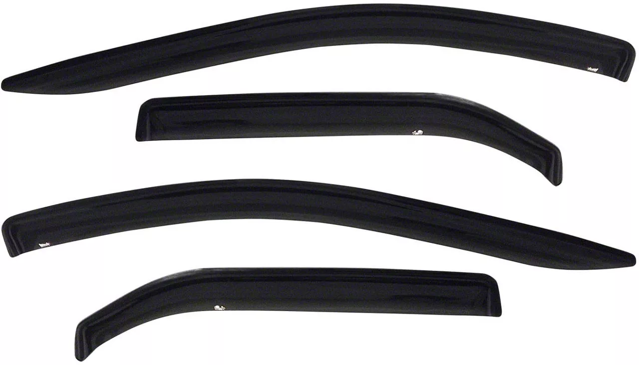 Westin Tape-On Window Deflectors; Front and Rear; Smoke (07-14 Sierra 3500 HD Extended Cab)