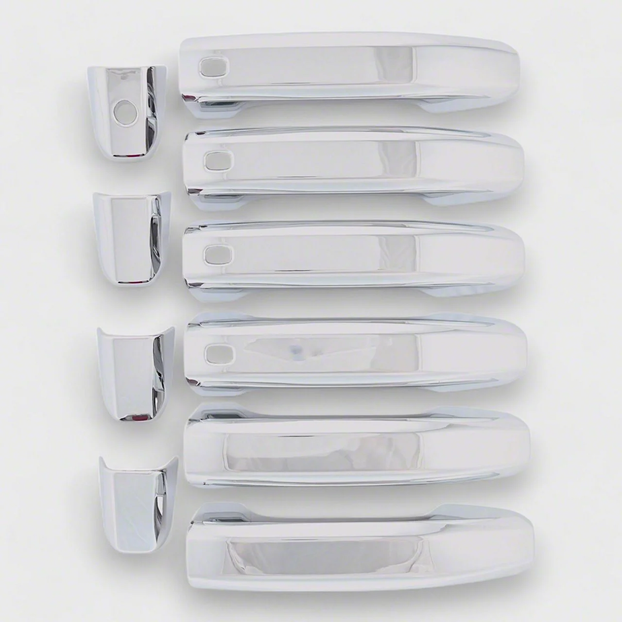 Smart Key Door Handle Snap-On Covers; Chrome (20-26 Sierra 3500 HD)