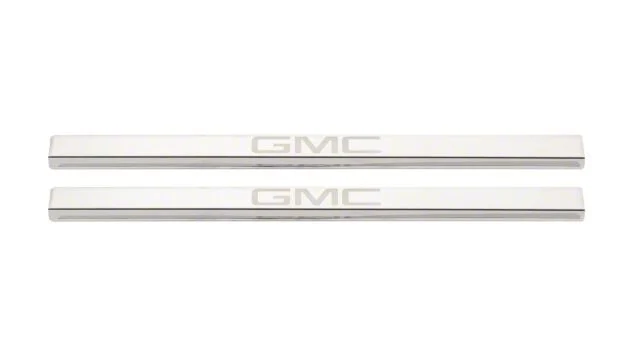 Putco Stainless Steel Door Sills with GMC Etching (20-26 Sierra 3500 HD Regular Cab, Double Cab)
