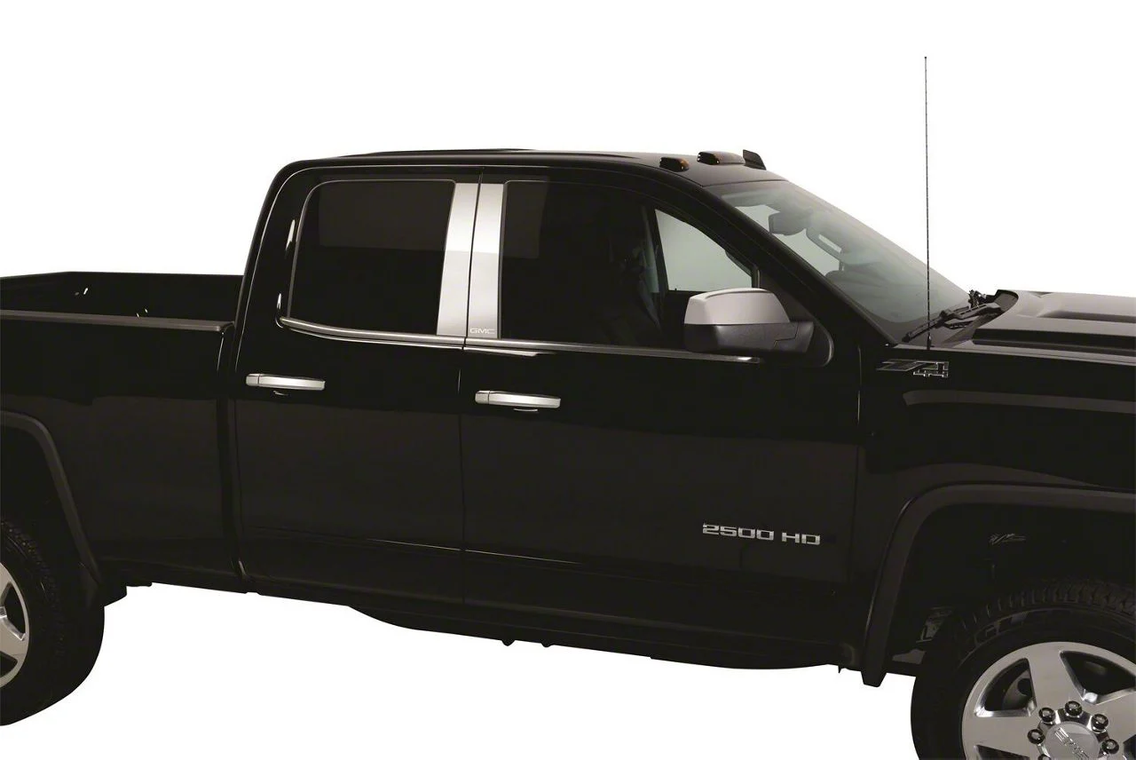 Putco Stainless Steel Pillar Posts with GMC Logo (07-14 Sierra 3500 HD Crew Cab)