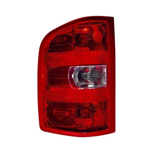 Replacement Tail Light; Chrome Housing; Red/Clear Lens; Driver Side (07-14 Sierra 3500 HD)
