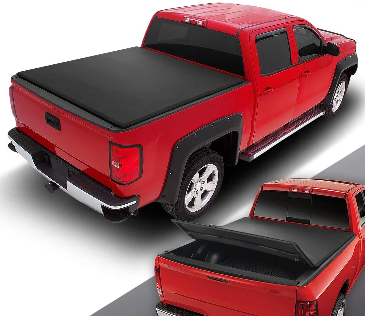 Tri-Fold Soft Tonneau Cover (15-19 Sierra 3500 HD w/ 8-Foot Long Box)