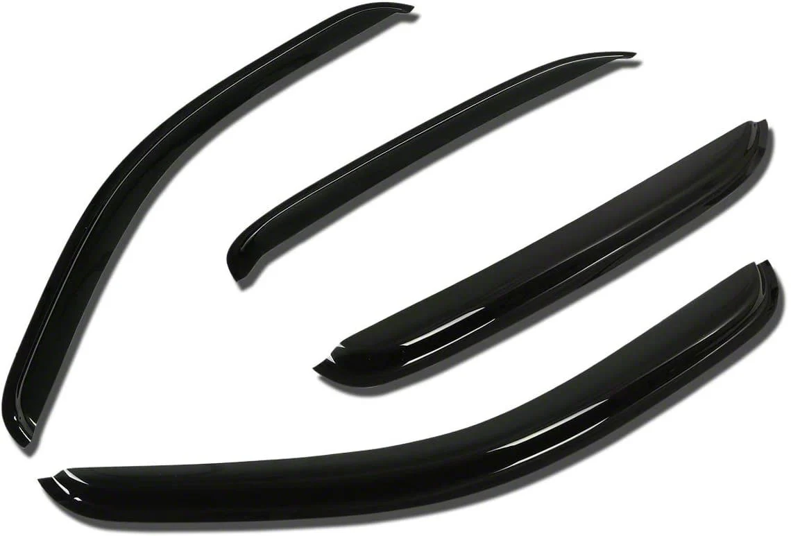 Window Visors; Dark Smoke; Front and Rear (11-14 Sierra 3500 HD Crew Cab)