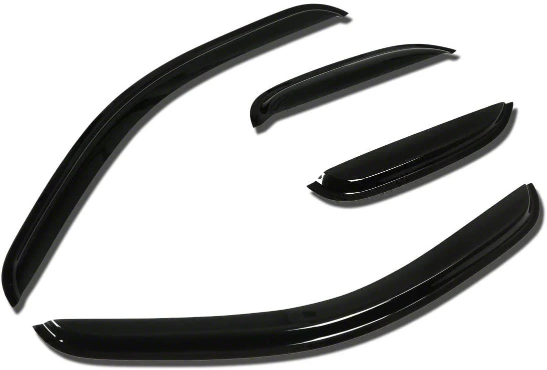 Window Visors; Dark Smoke; Front and Rear (11-14 Sierra 3500 HD Extended Cab)