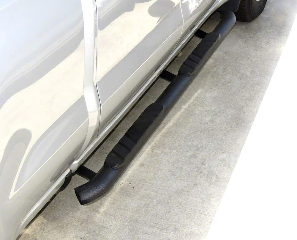 3.50-Inch Side Step Bars; Textured Black (19-26 Silverado 1500 Double Cab)
