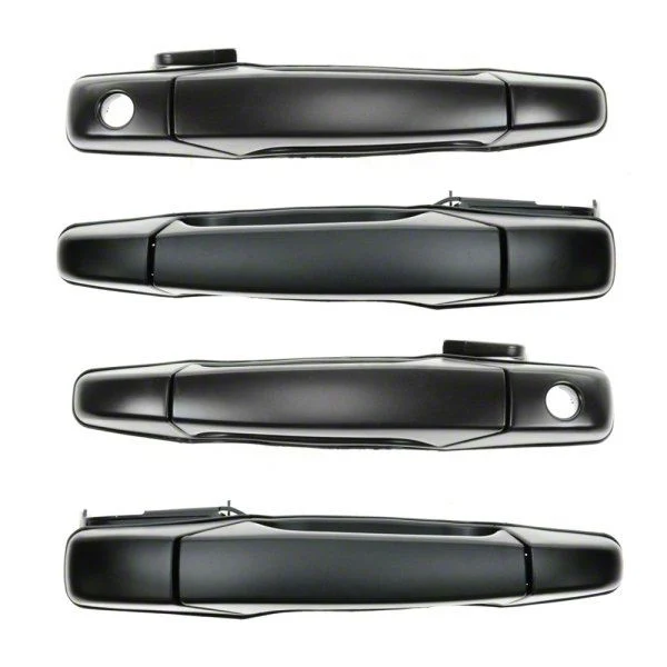 Exterior Door Handles; Front and Rear; Paint to Match Black (07-13 Silverado 1500 Crew Cab)