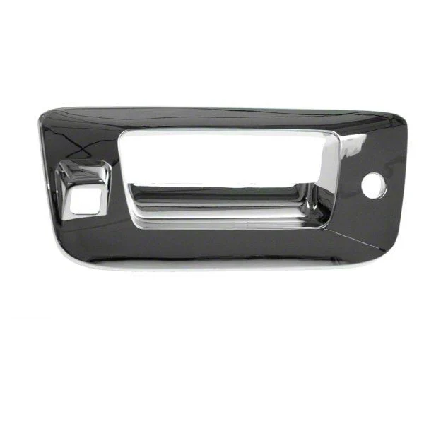 Tailgate Handle Bezel with Lock Provision and Backup Camera Opening; Chrome (07-14 Silverado 2500 HD)