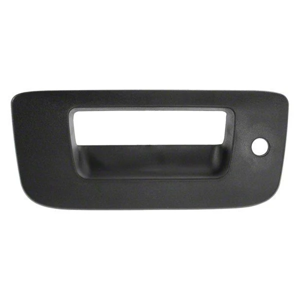 Tailgate Handle Bezel with Lock Provision; Textured Black (07-14 Silverado 2500 HD)
