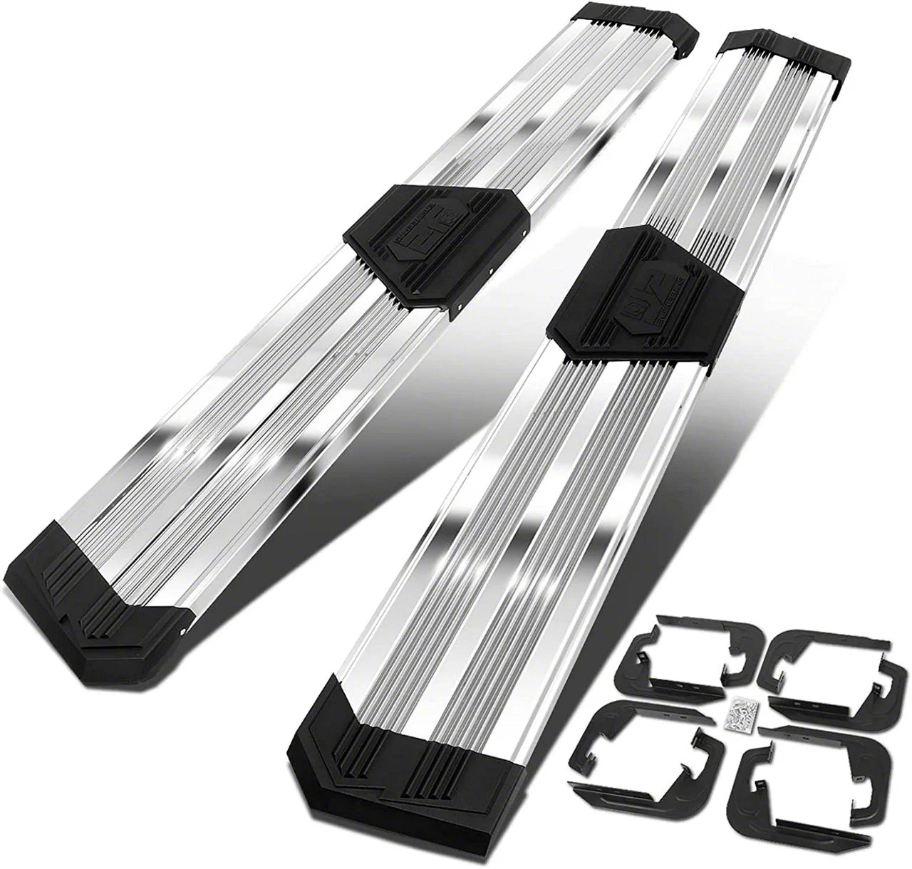 10-Inch Flat Step Bar Running Boards; Chrome (07-19 6.0L Silverado 3500 HD)