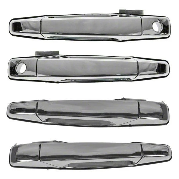 Exterior Door Handles; Front and Rear; Chrome (07-13 Silverado 3500 HD Crew Cab)