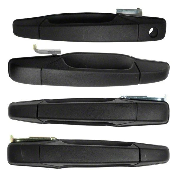 Exterior Door Handles; Front and Rear; Textured Black (07-14 Silverado 3500 HD)