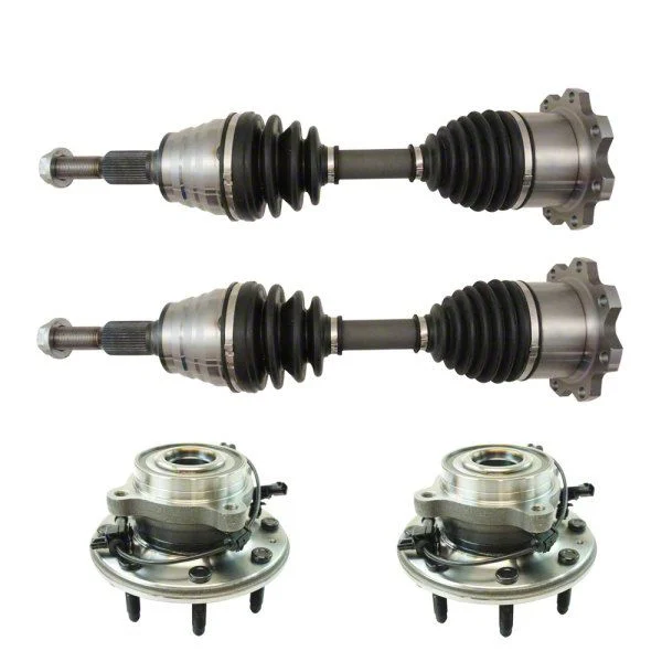 Front CV Axle Shafts and Hub Assembly Set (11-14 4WD Silverado 3500 HD)