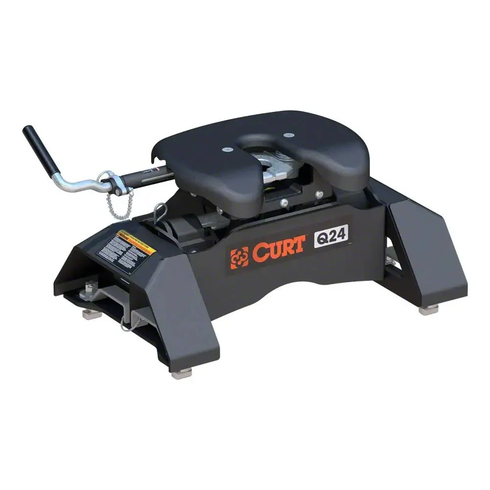 Q24 5th Wheel Trailer Hitch; 24,000 lb. GTW (20-26 Silverado 3500 HD w/ 8-Foot Long Box & 5th Wheel Prep Package)