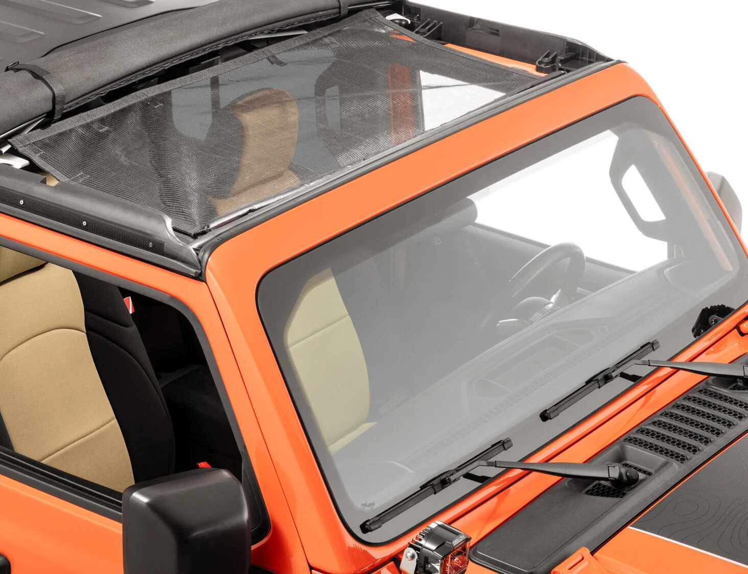 Quadratec  QuadraTop Skylite Roll Top Sunshade for 18-26 Jeep Wrangler JL & Gladiator JT