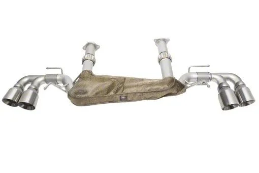Soul Performance Non-Valved Cat-Back Exhaust System with Slash Cut Brushed Tips (20-26 Corvette C8 w/o NPP Dual Mode Exhaust, Excluding Z06)