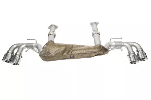 Soul Performance Non-Valved Cat-Back Exhaust System with Slash Cut Polished Chrome Tips (20-26 Corvette C8 w/o NPP Dual Mode Exhaust, Excluding Z06)